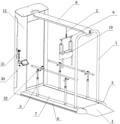 A gait training device with weight loss function