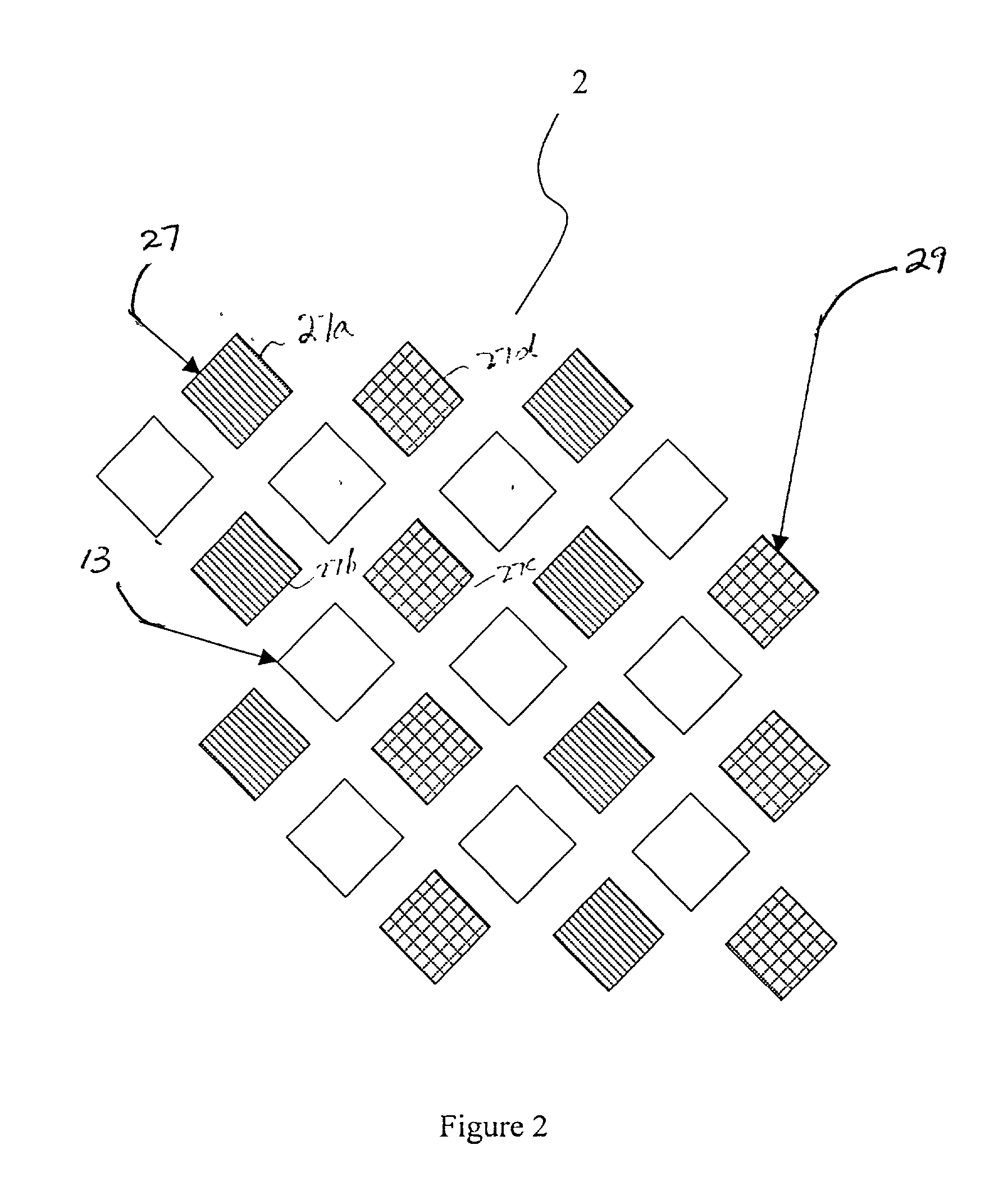 Capacitive circuit array for fingerprint sensing