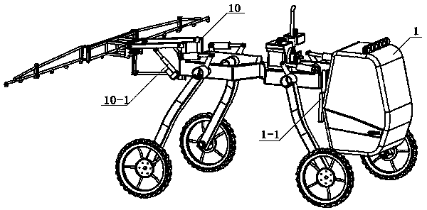 Full-hydraulic multifunctional integrated machine for applying pesticide and fertilizer to farmland