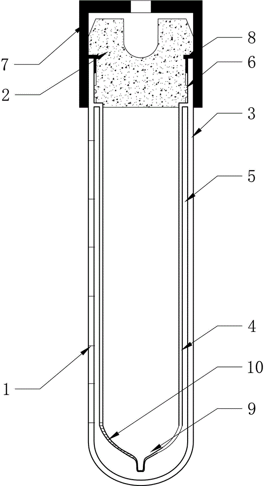 Double-layer gas-protection vacuum blood collection tube