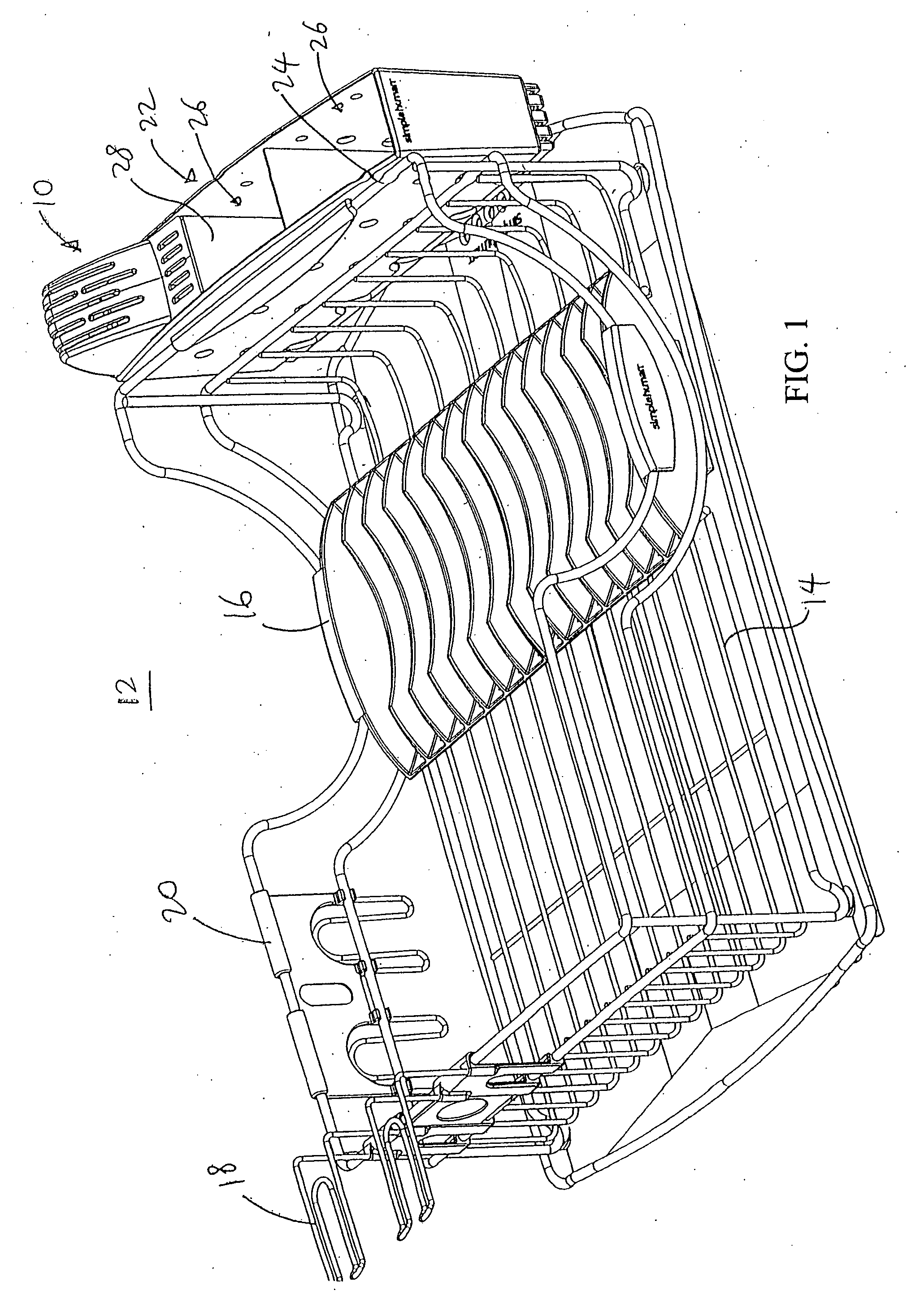 Retainer block for use with dish rack