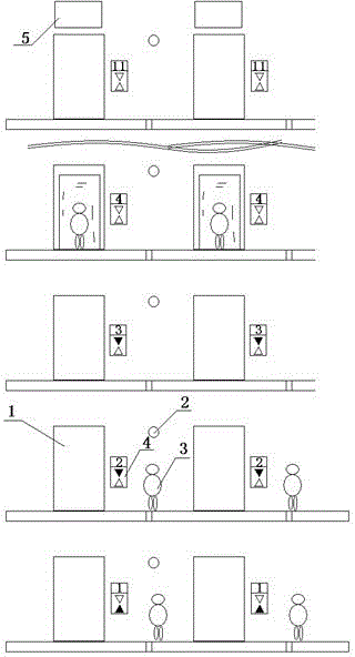 Device for elevator quick up-and-down running