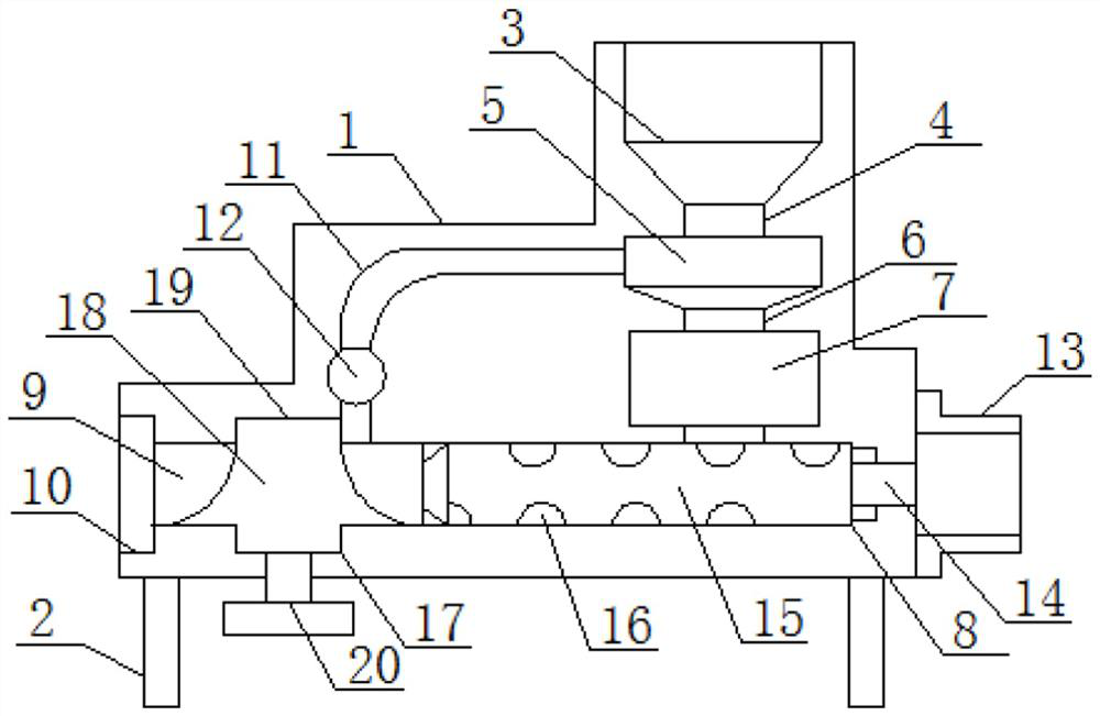 A circulating injection molding machine