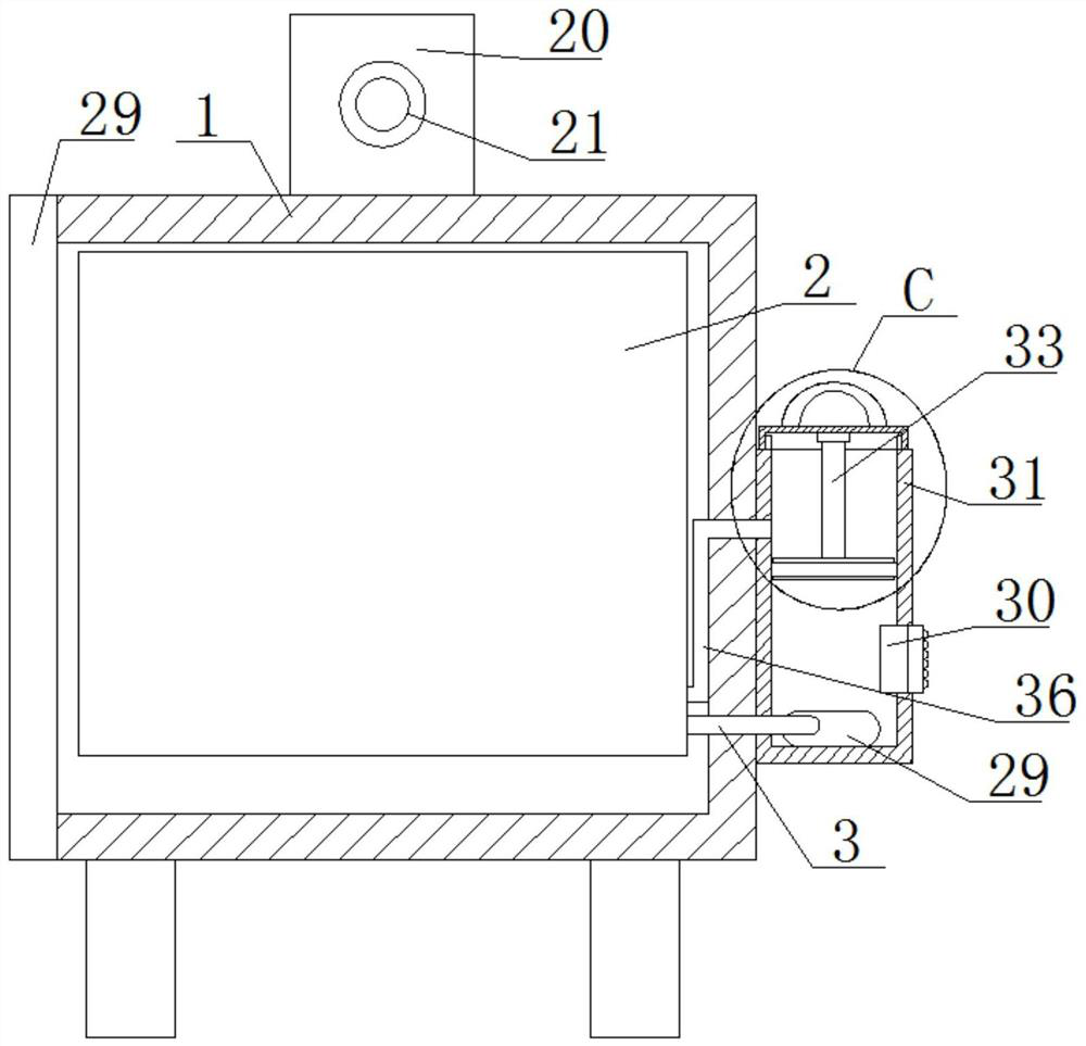 Explosion-proof device of inflatable switch cabinet