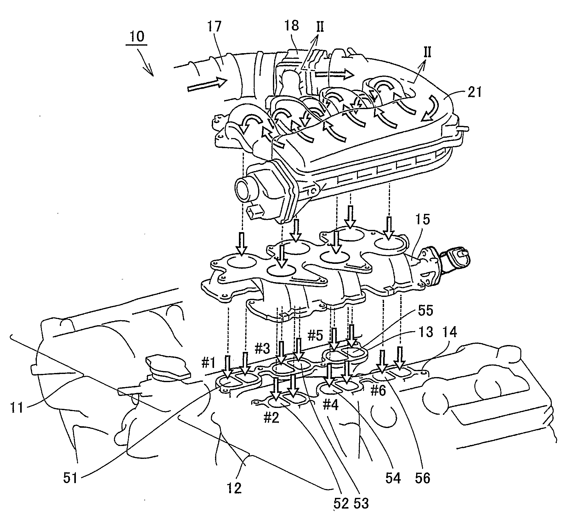 Intake pipe of internal combustion engine