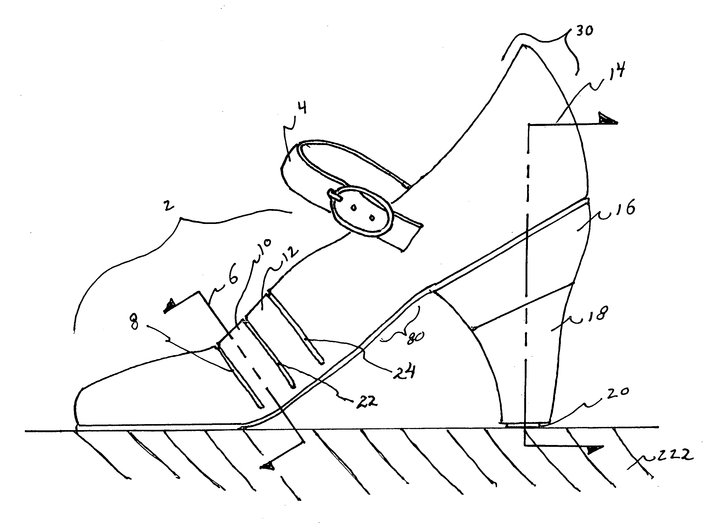 Adjustable height shoe heel system