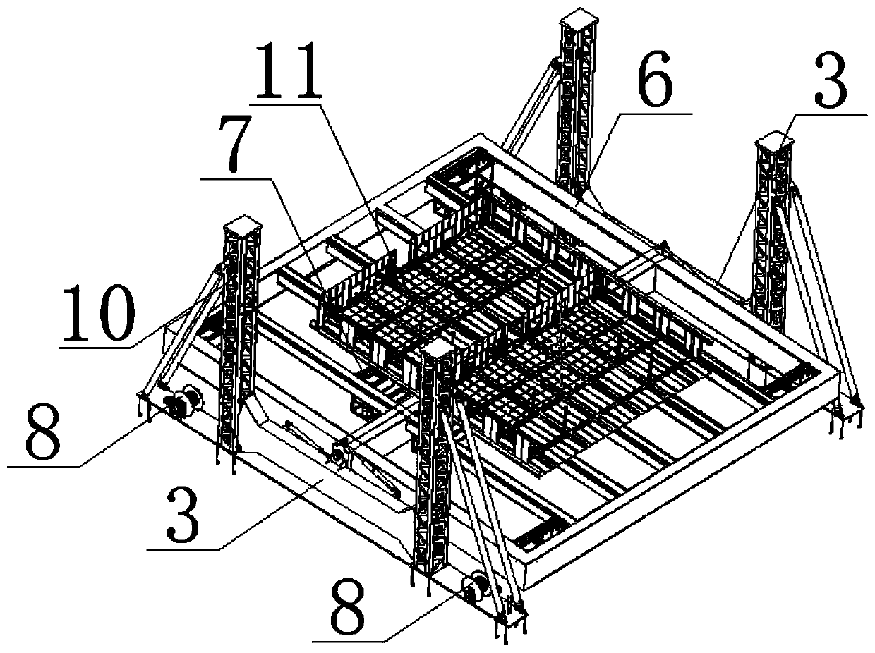 Fixed type thin plate segmented turnover device