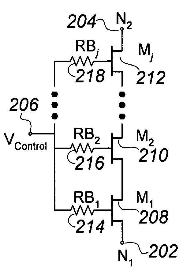 Tuning capacitance to enhance FET stack voltage withstand