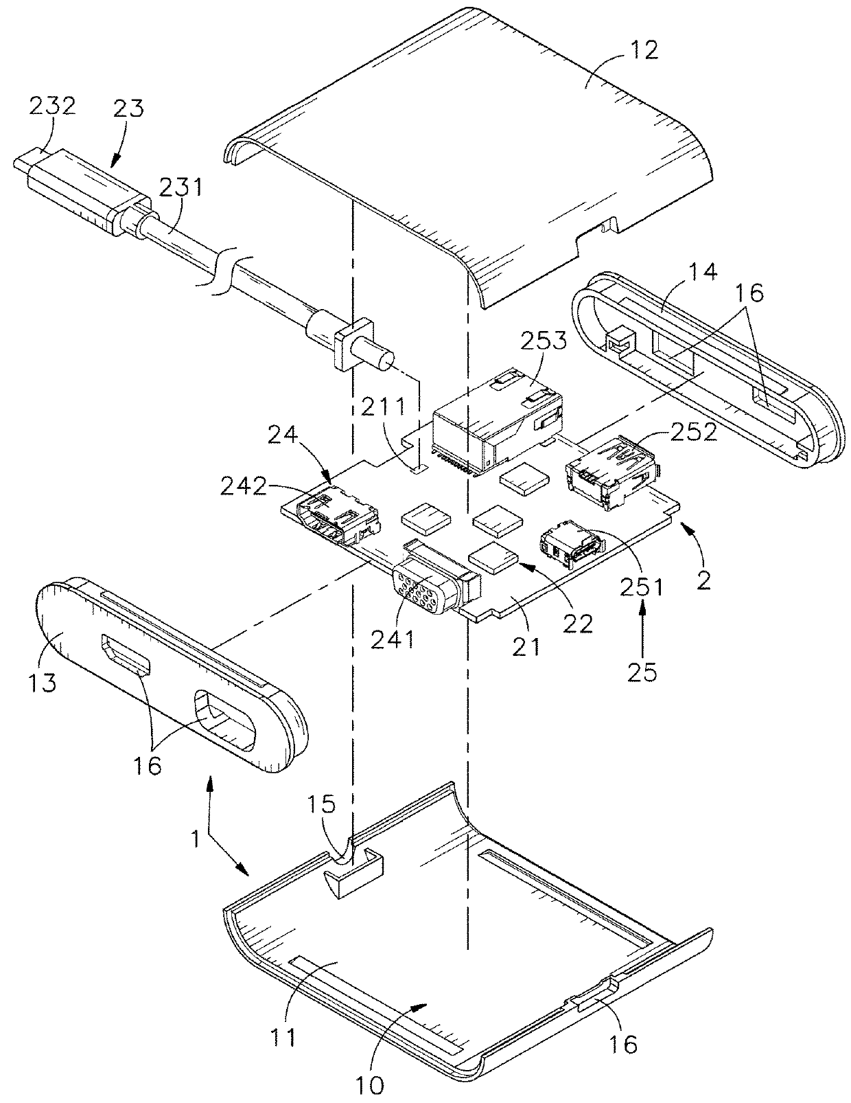 Docking station with dual-display synchronous output