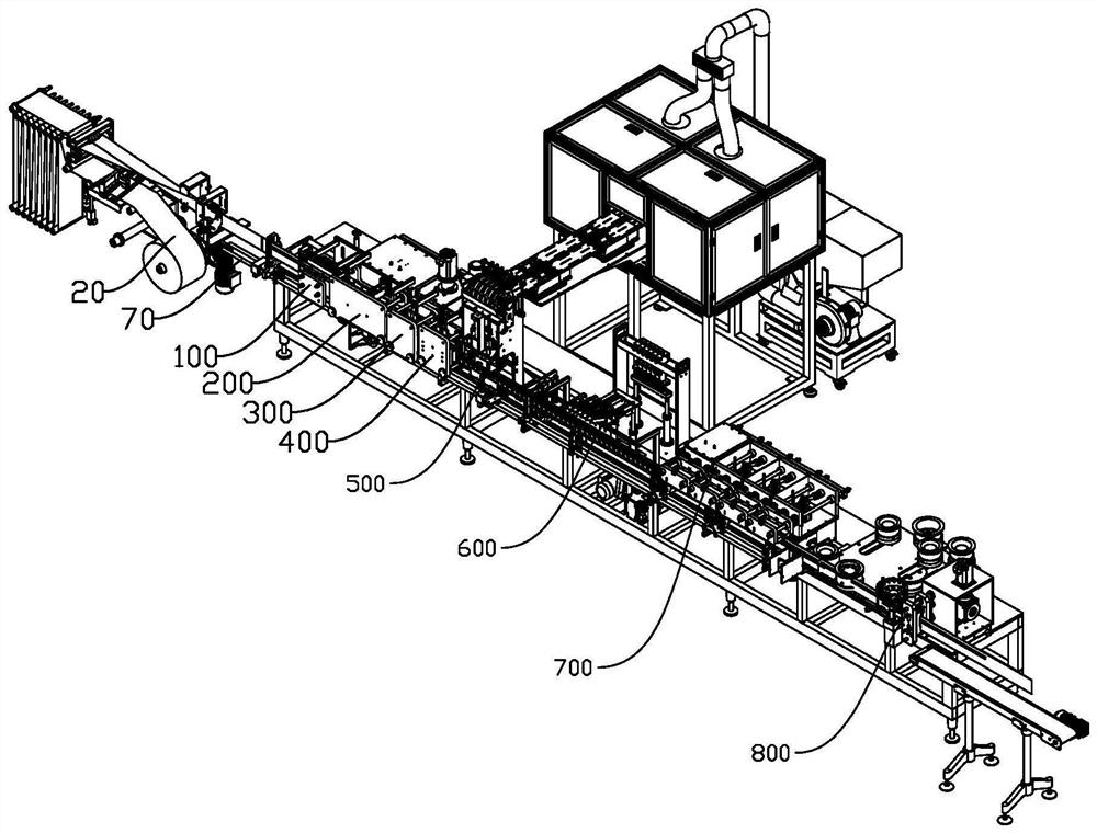 Production equipment and method for rod insertion food