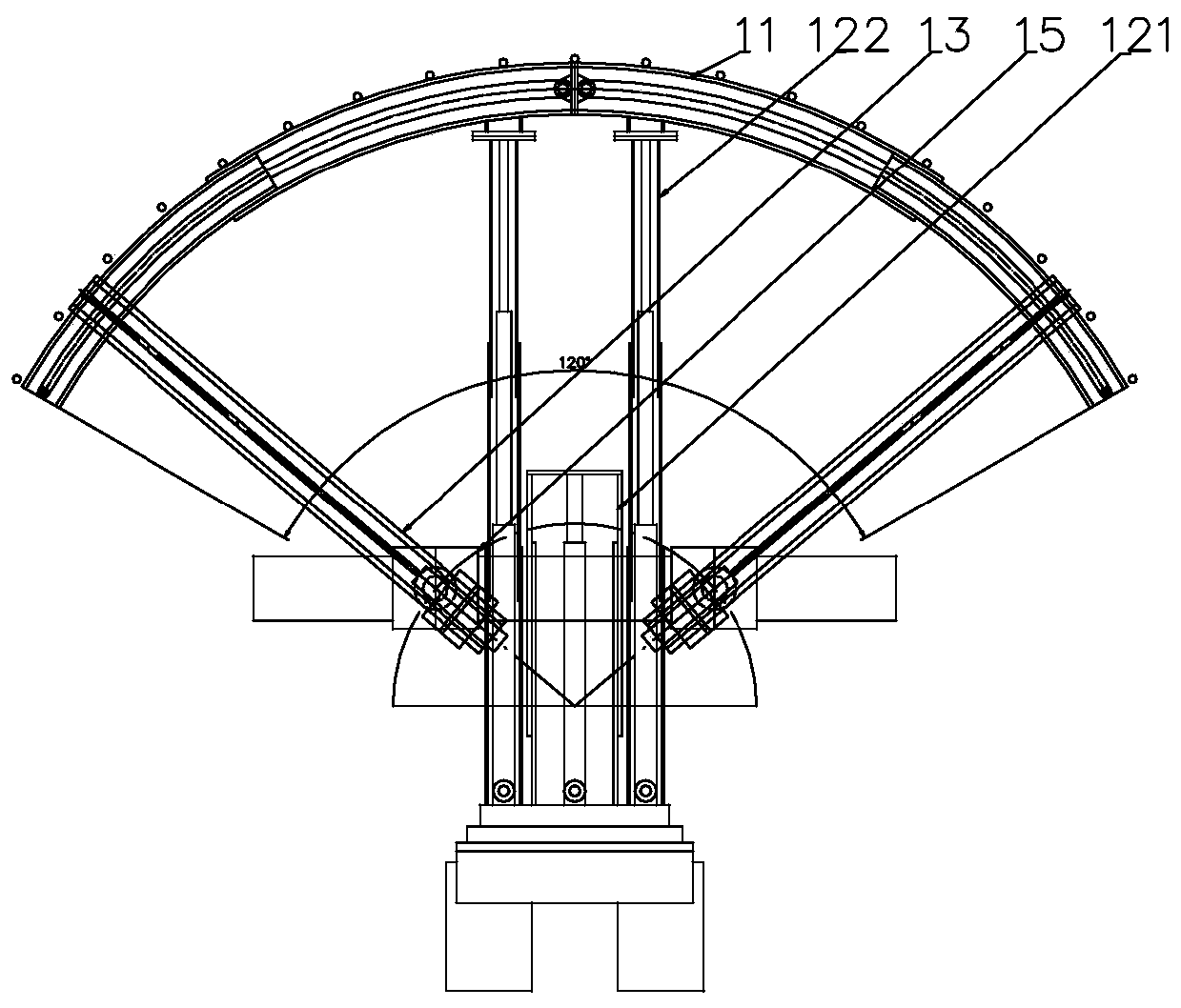 Anchor-rod trolley with shielding function