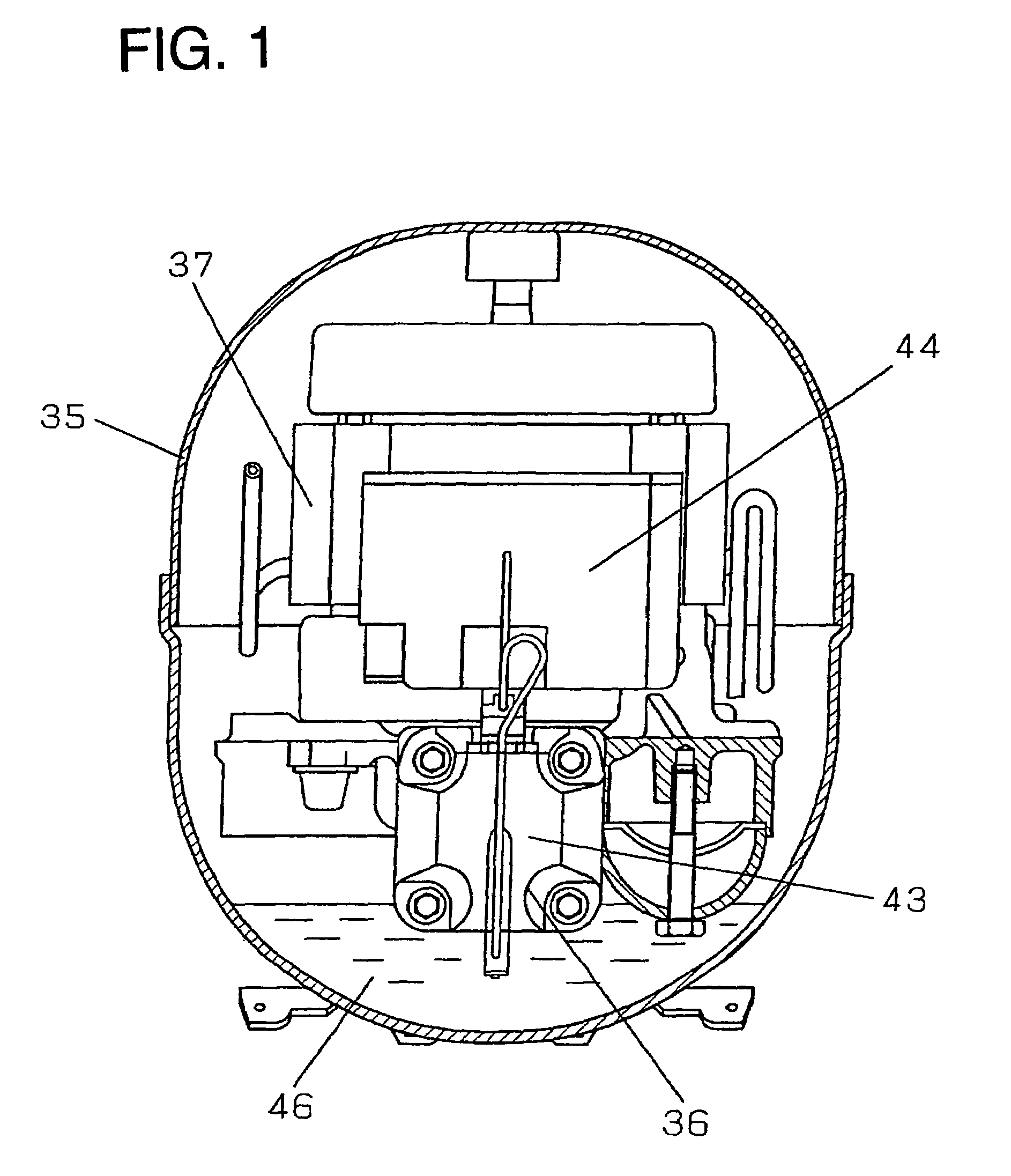 Hermetic compressor and freezing air-conditioning system