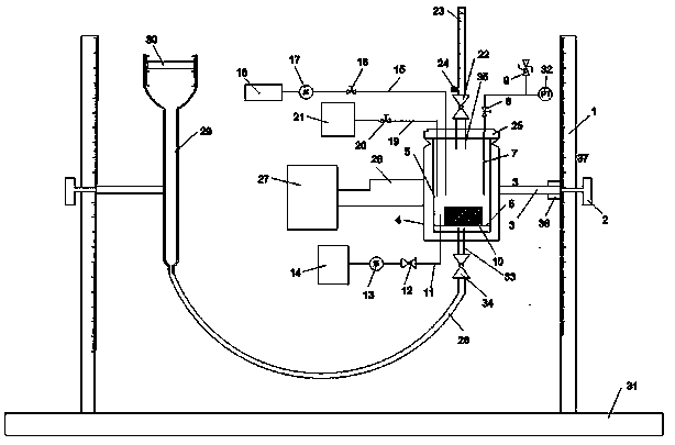 Simulation experiment device for carbon isotope analysis in shale gas release process