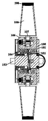 Advanced turbine blade supporting device