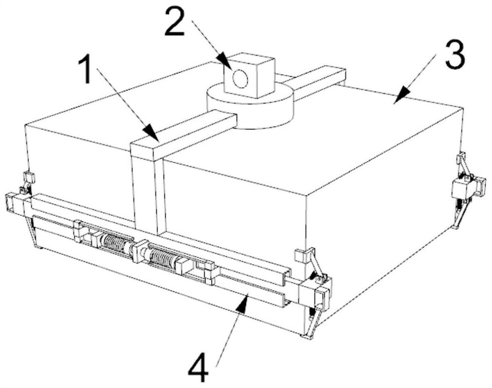 A light-duty cargo box hoisting jaw structure for storage