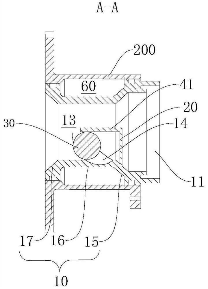 Venturi tube, premixing device and gas equipment