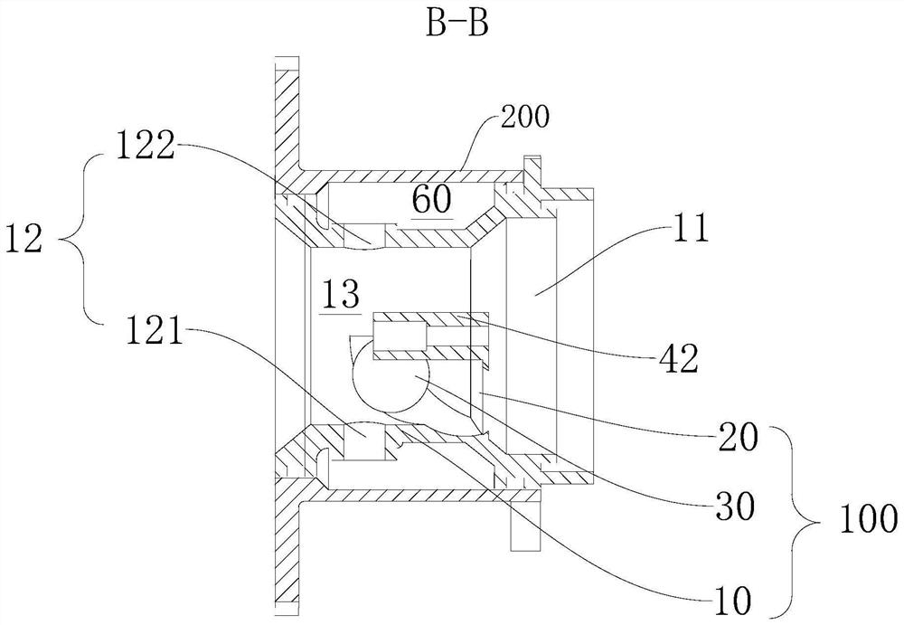 Venturi tube, premixing device and gas equipment