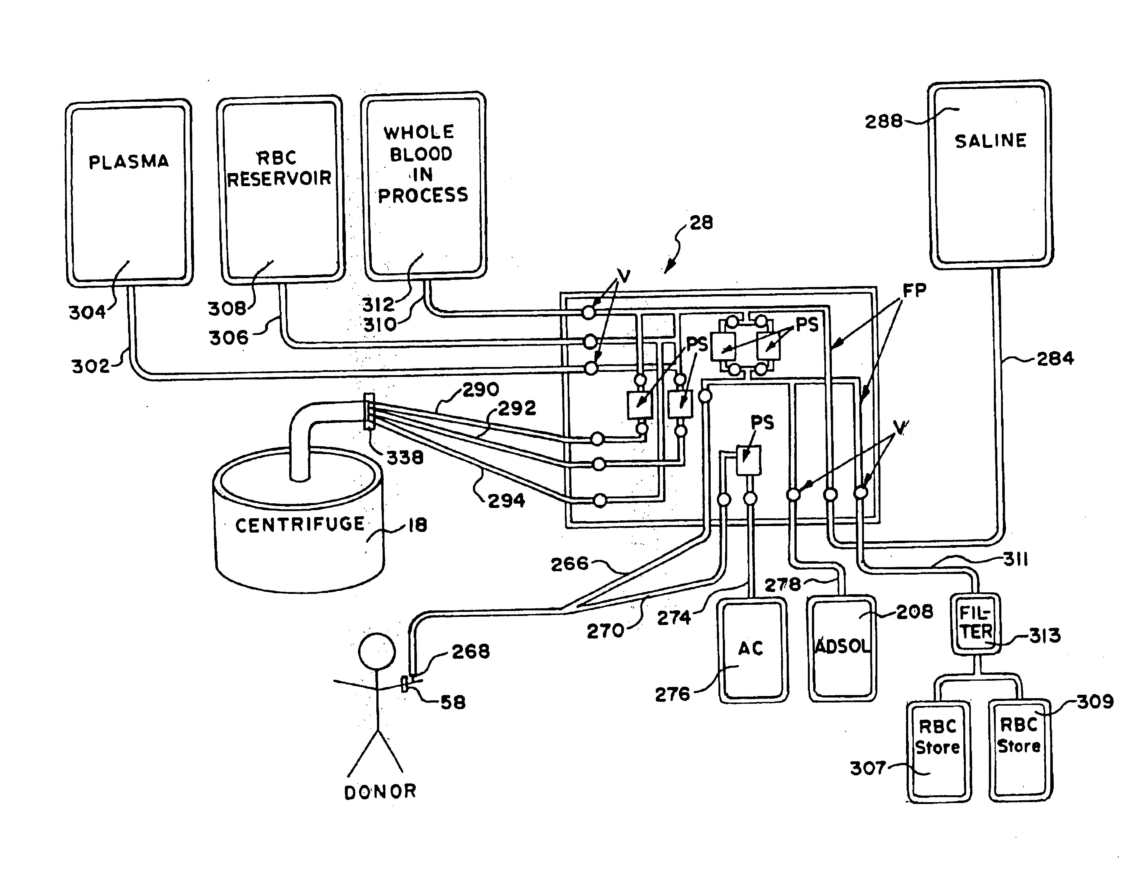 Blood processing systems and methods that alternate flow of blood component and additive solution through an in-line leukofilter