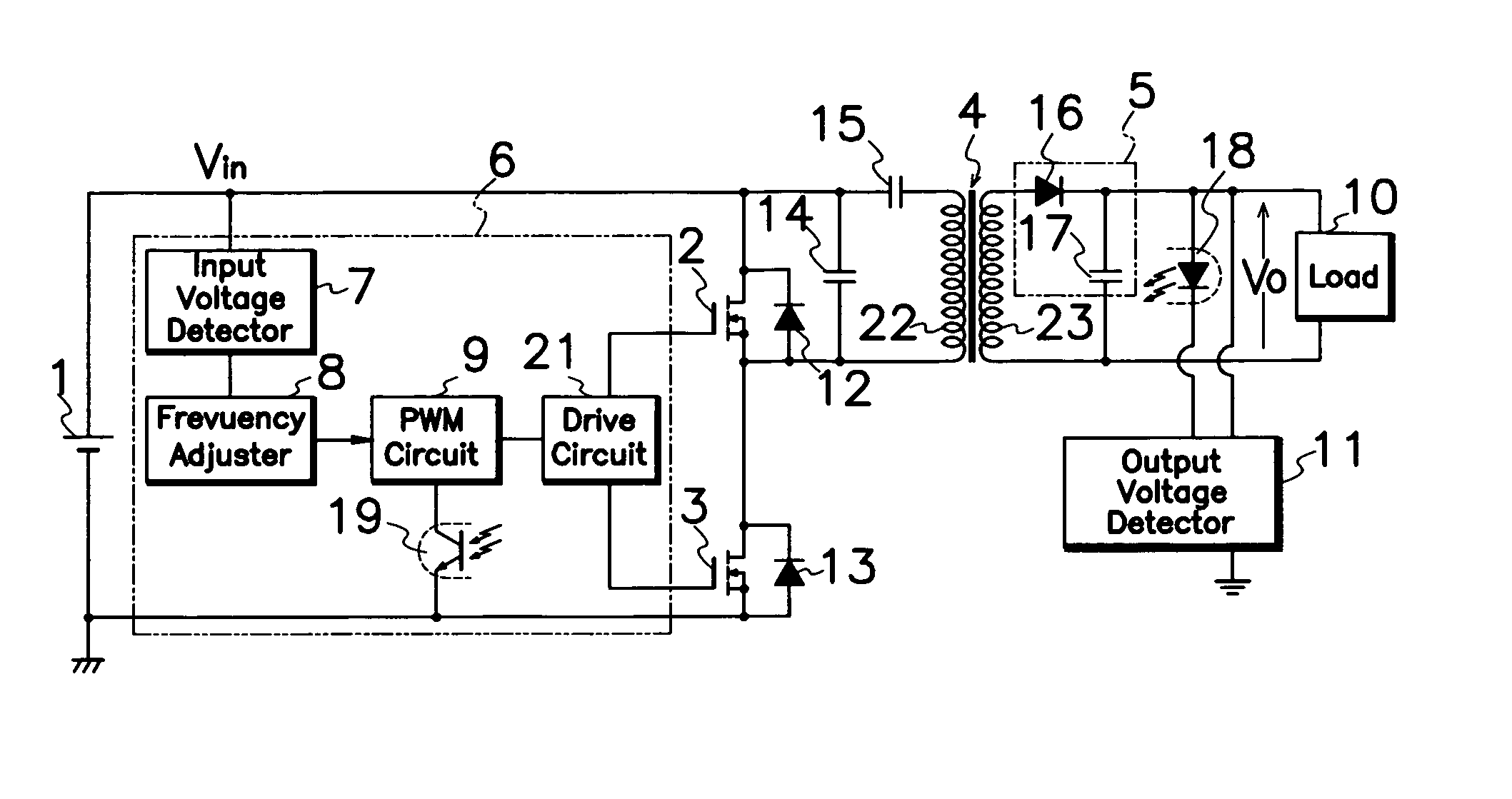 Resonance type switching power source