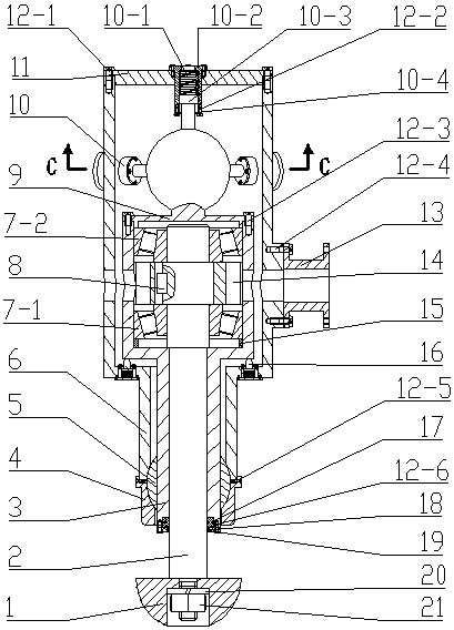 Flexible grinding head device of pneumatic grinding machine