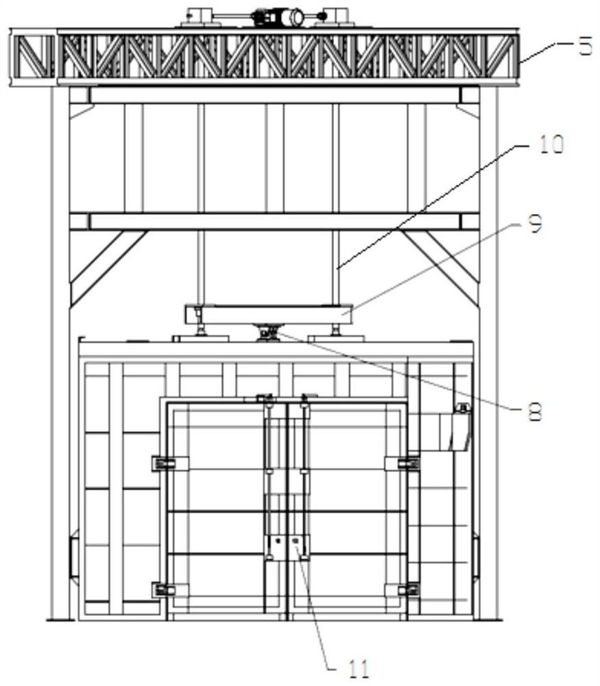 A test device for the first corner section of an automobile wind tunnel