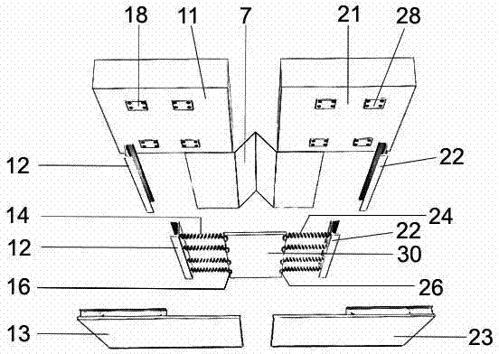 Settlement joint wall ground stone installation structure