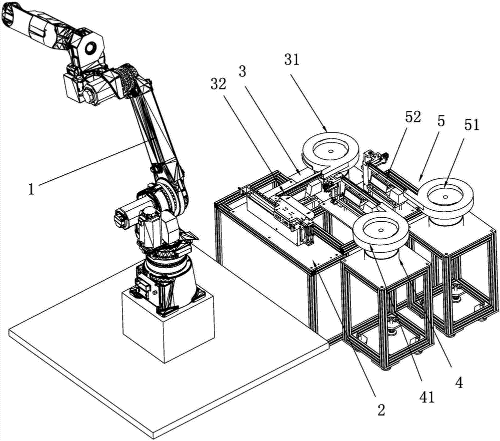 Automatic injection molding feeding device