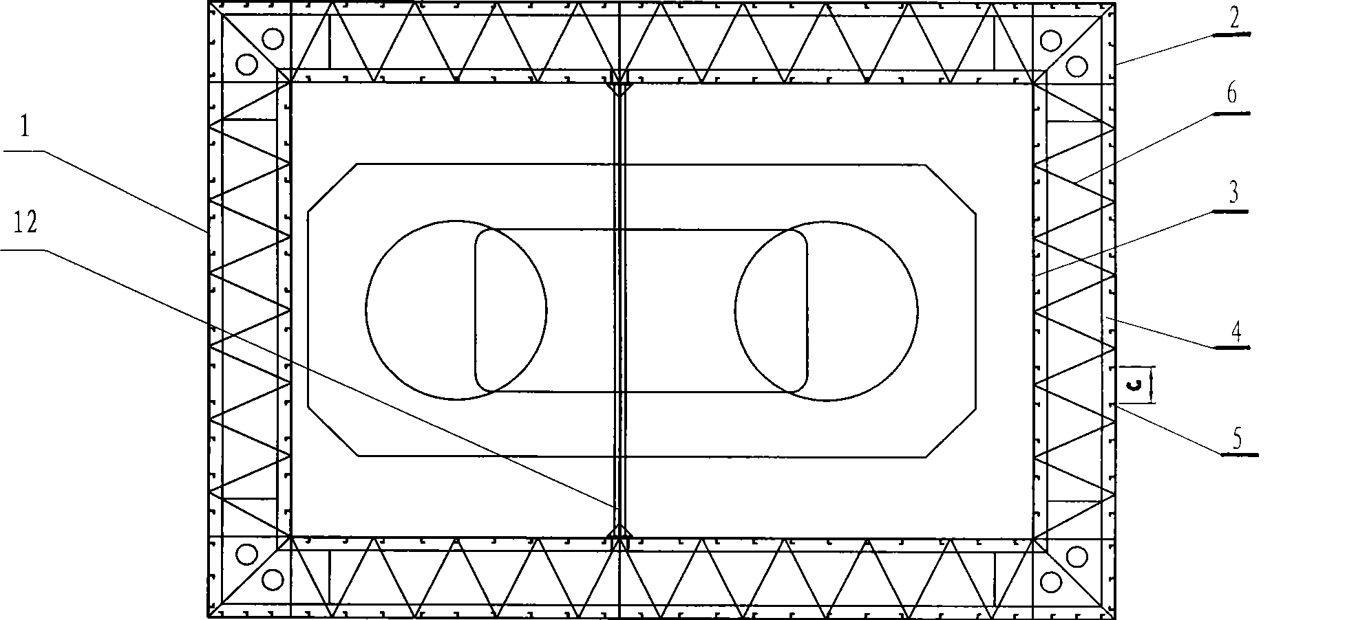 Single and double-wall combined steel cofferdam construction method and its single and double-wall combined steel cofferdam