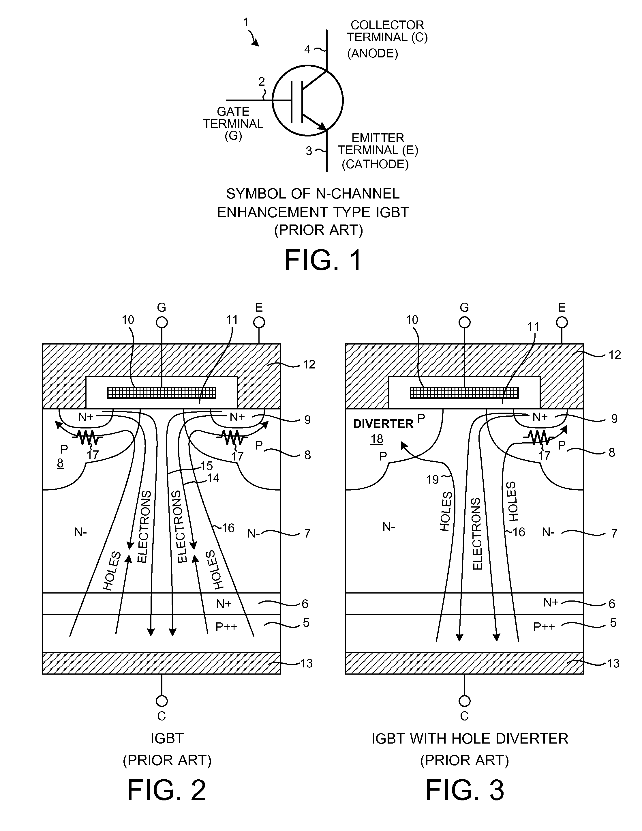 IGBT die structure with auxiliary p well terminal