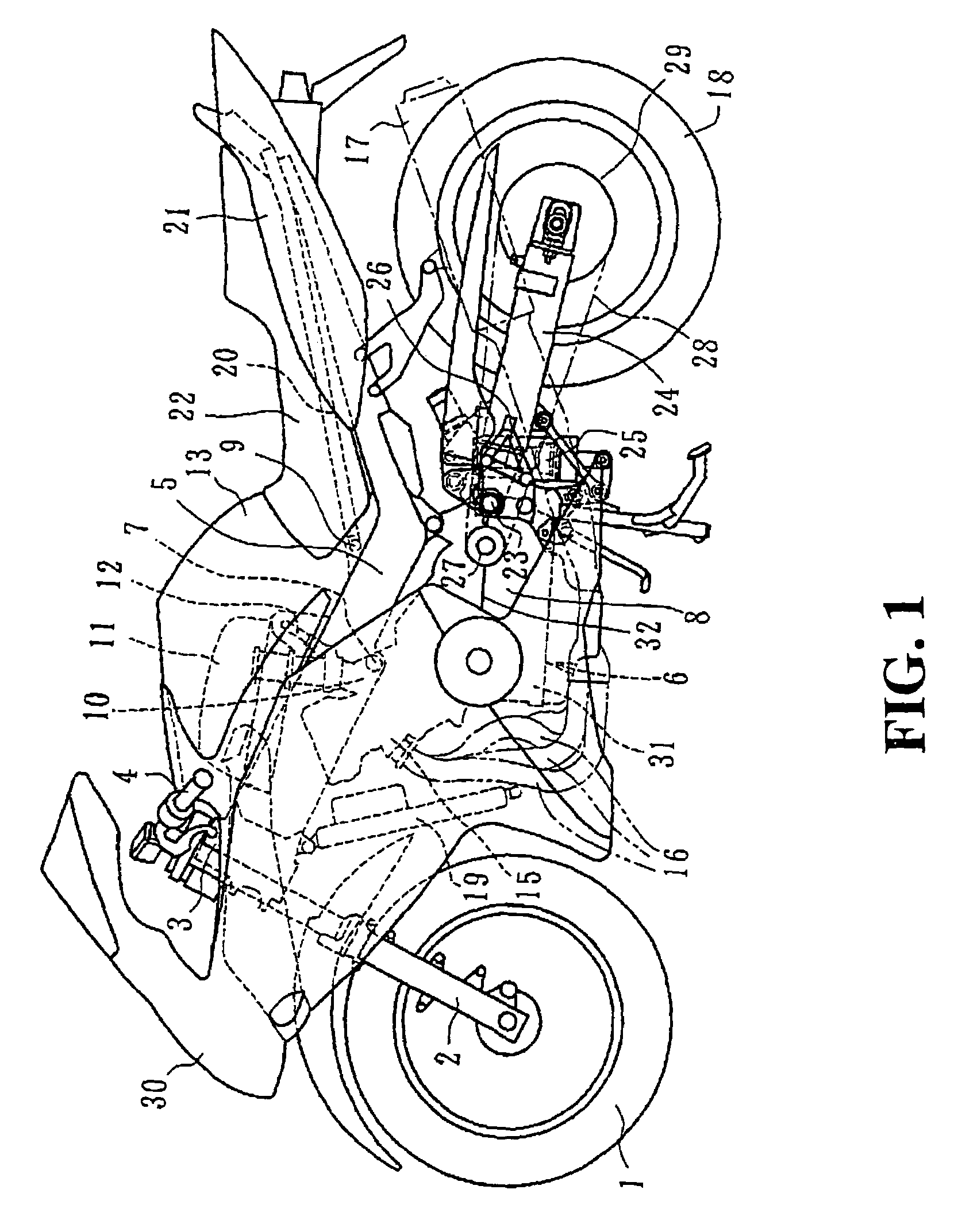 Structure for installing rear cushion