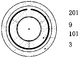 Elastic combination ring type anchoring offset rod piece connector