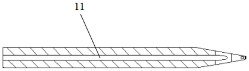 Wedge-shaped chopper for strip bonding and machining method of wedge-shaped chopper