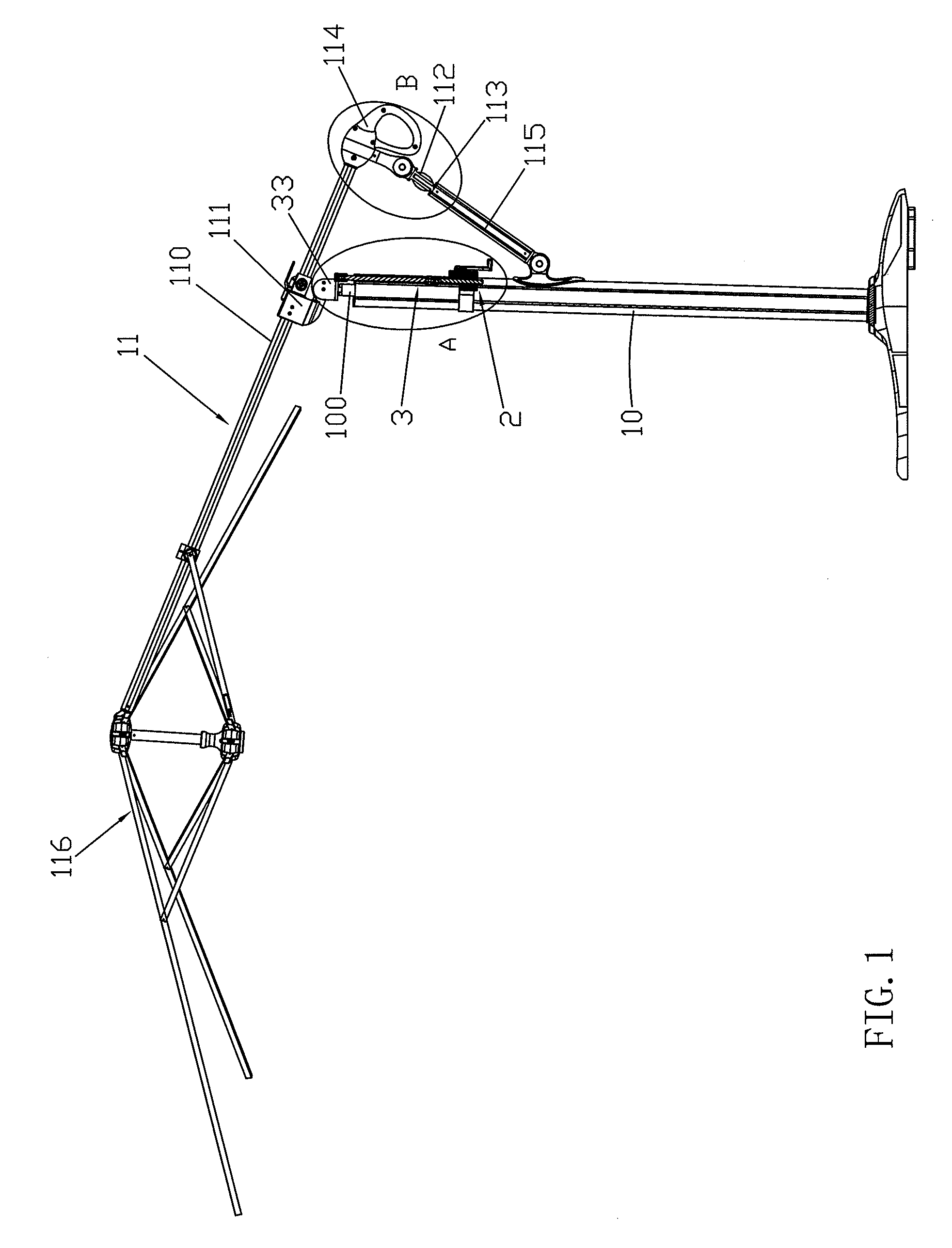 Umbrella having an angle adjustable function