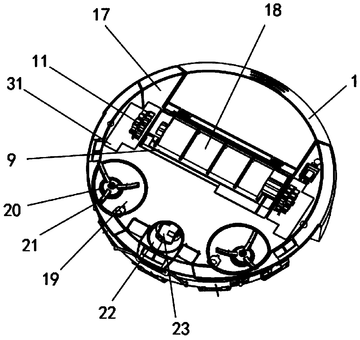 Waste recycling device of waste plastic recycling system