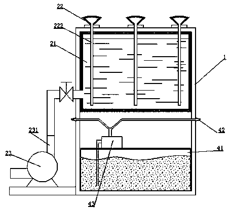 Radon gas removing device and method