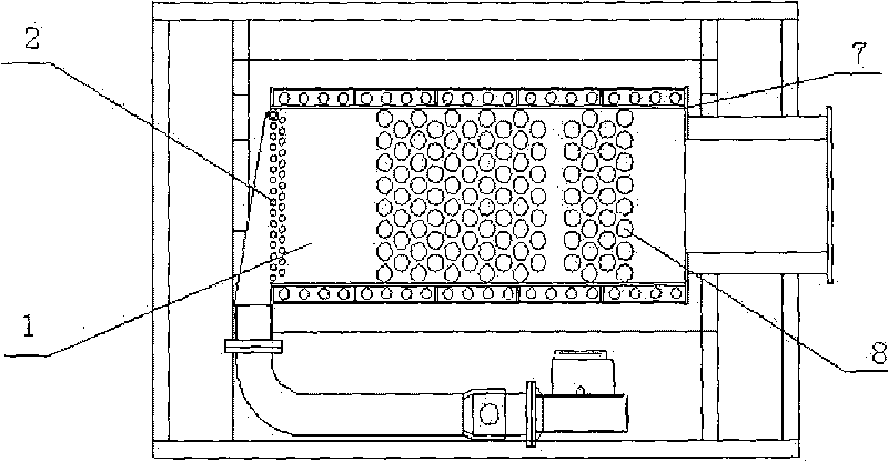 Fully premixed gas type condensate vacuum hot-water machine unit