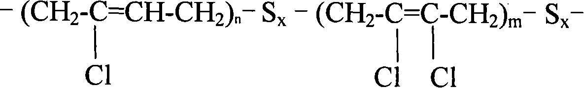 Sulfur-modified neoprene, method for preparing same and applications