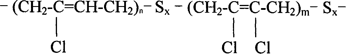 Sulfur-modified neoprene, method for preparing same and applications