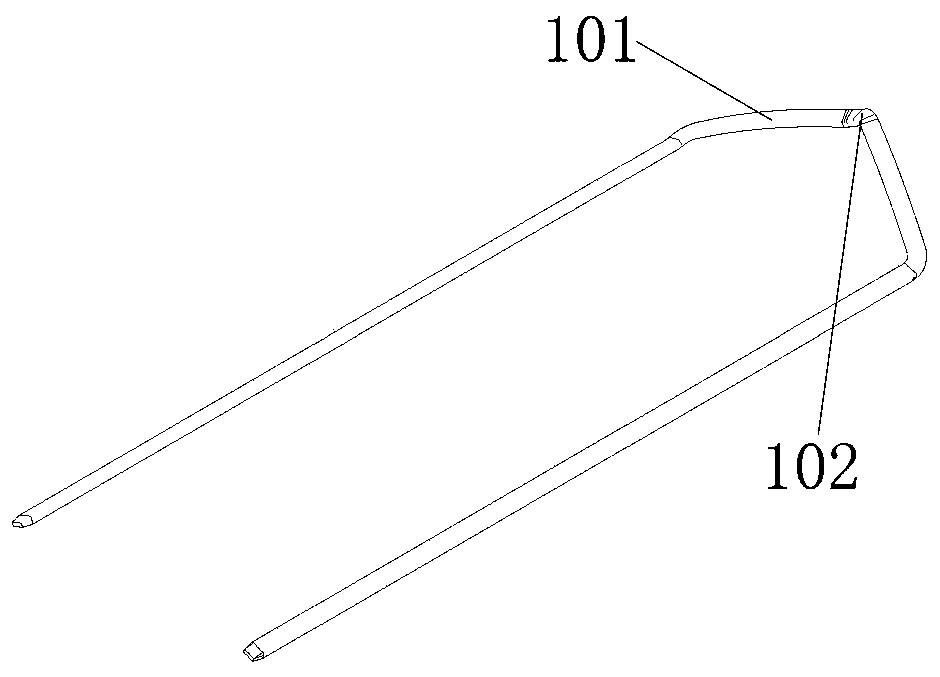 Flat copper wire bending forming device