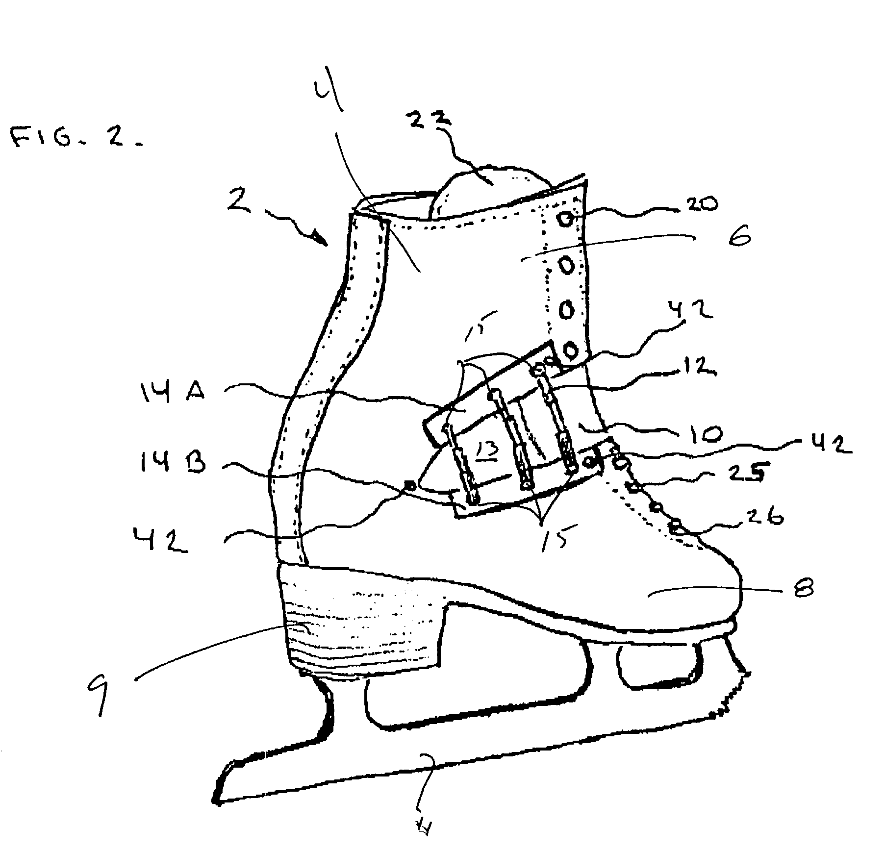 Variable flexion resistance sport boot