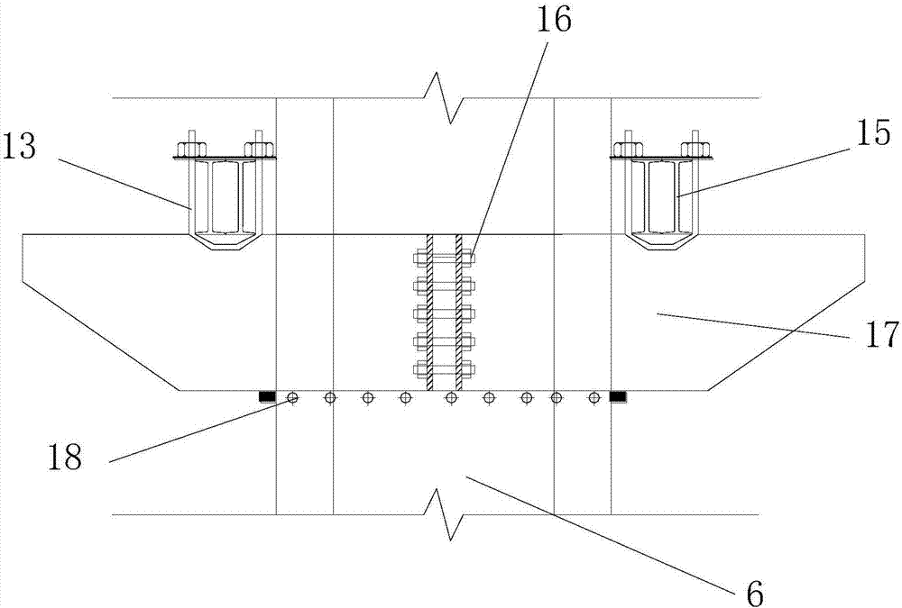 High-pier built-in stiff framework cross tie beam structure and construction method