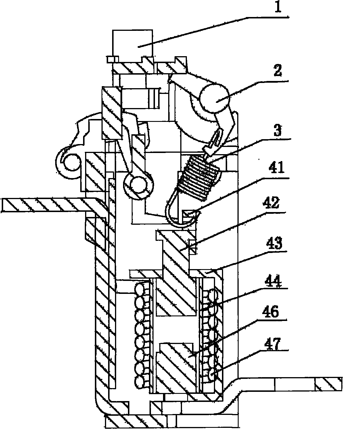 Spiral tube type adjustable electromagnetic release