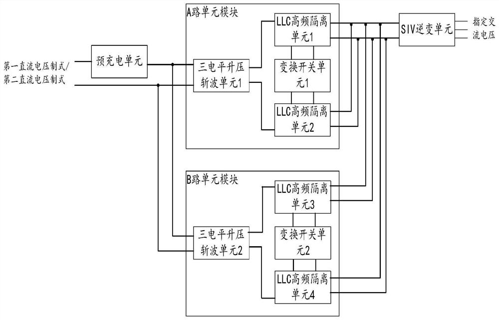 Auxiliary converter applicable to double voltage system and control method of auxiliary converter