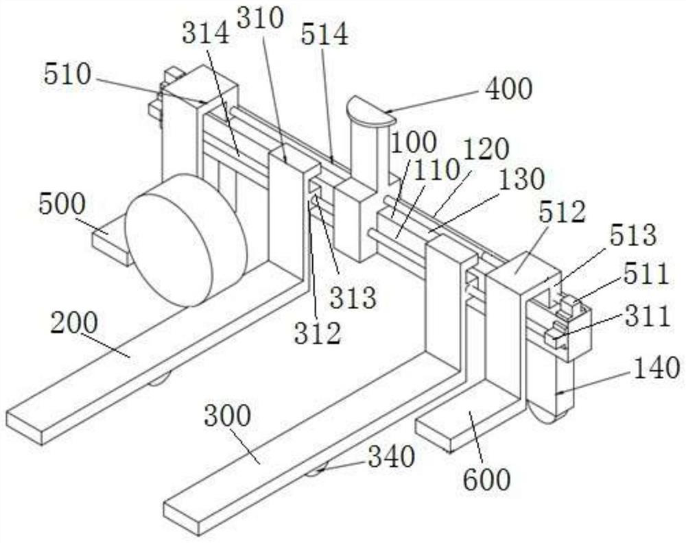 Calculation-based control system and method for forklift parking robot in free stop arm