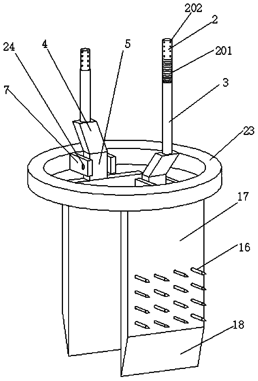 Oilseed rape transplanting and planting device