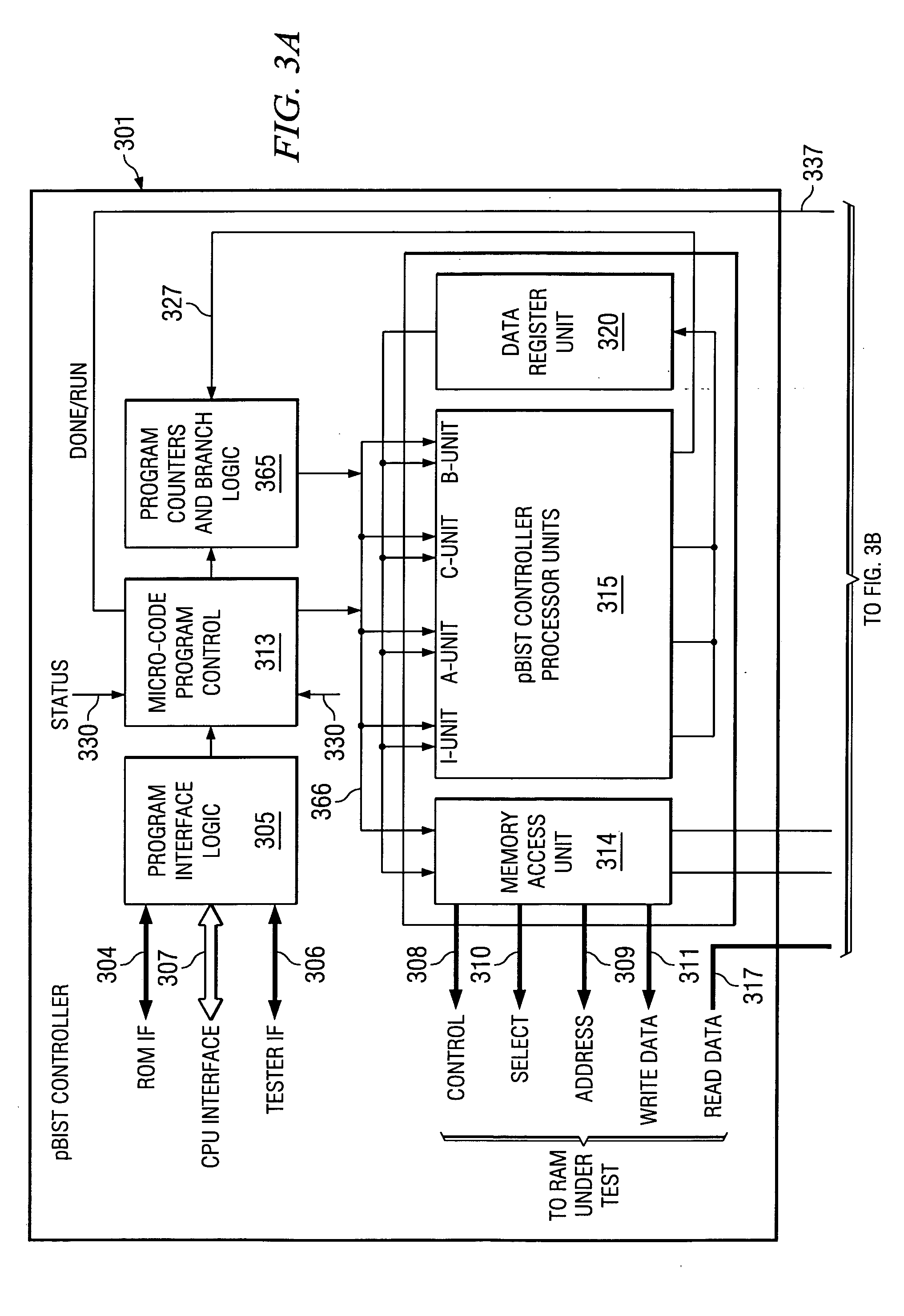 Programmable built in self test of memory