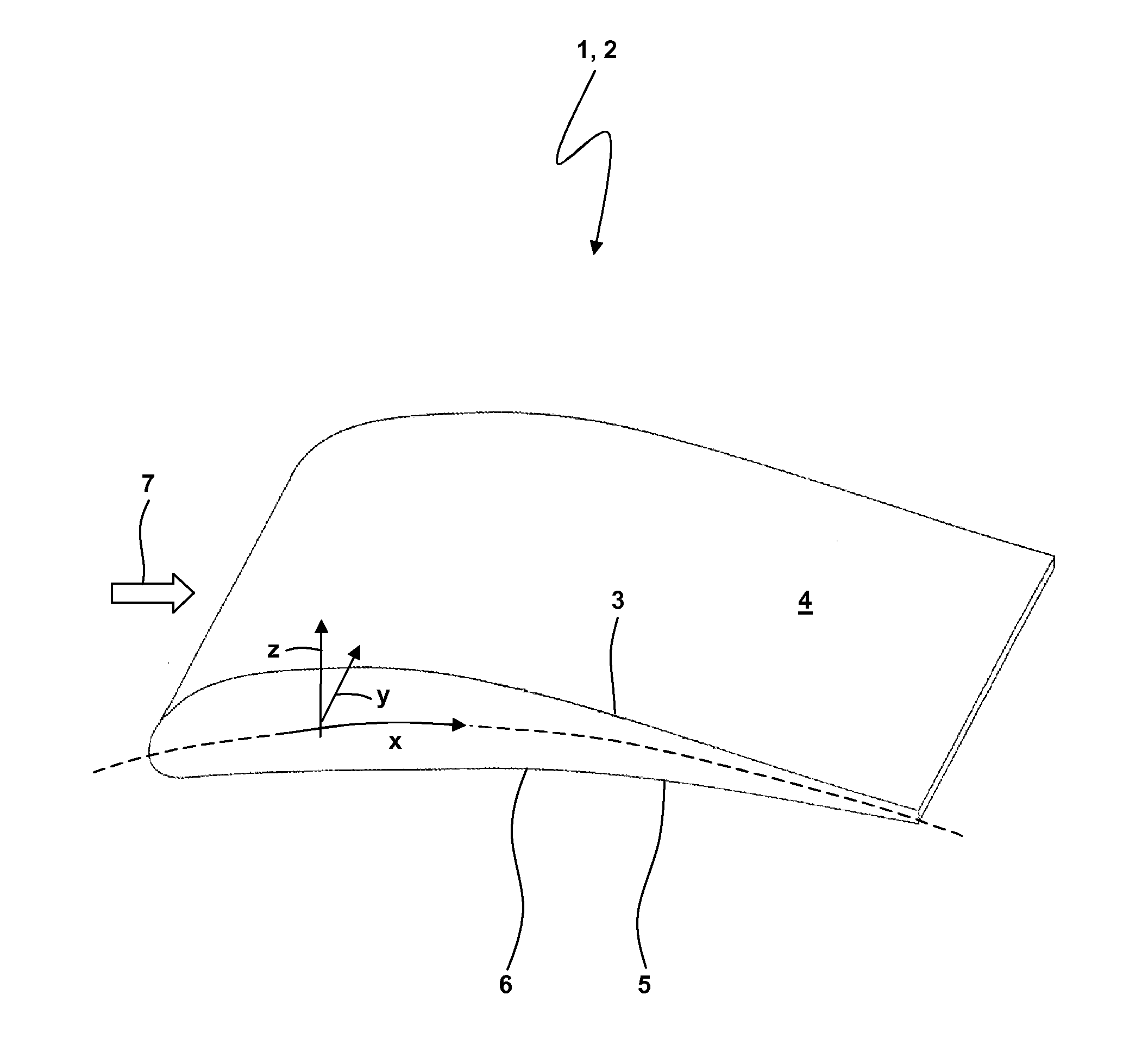 Aerodynamic component with a deformable outer shell