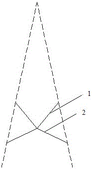 Folding cylindrical surface membrane structure provided with rigid support rods