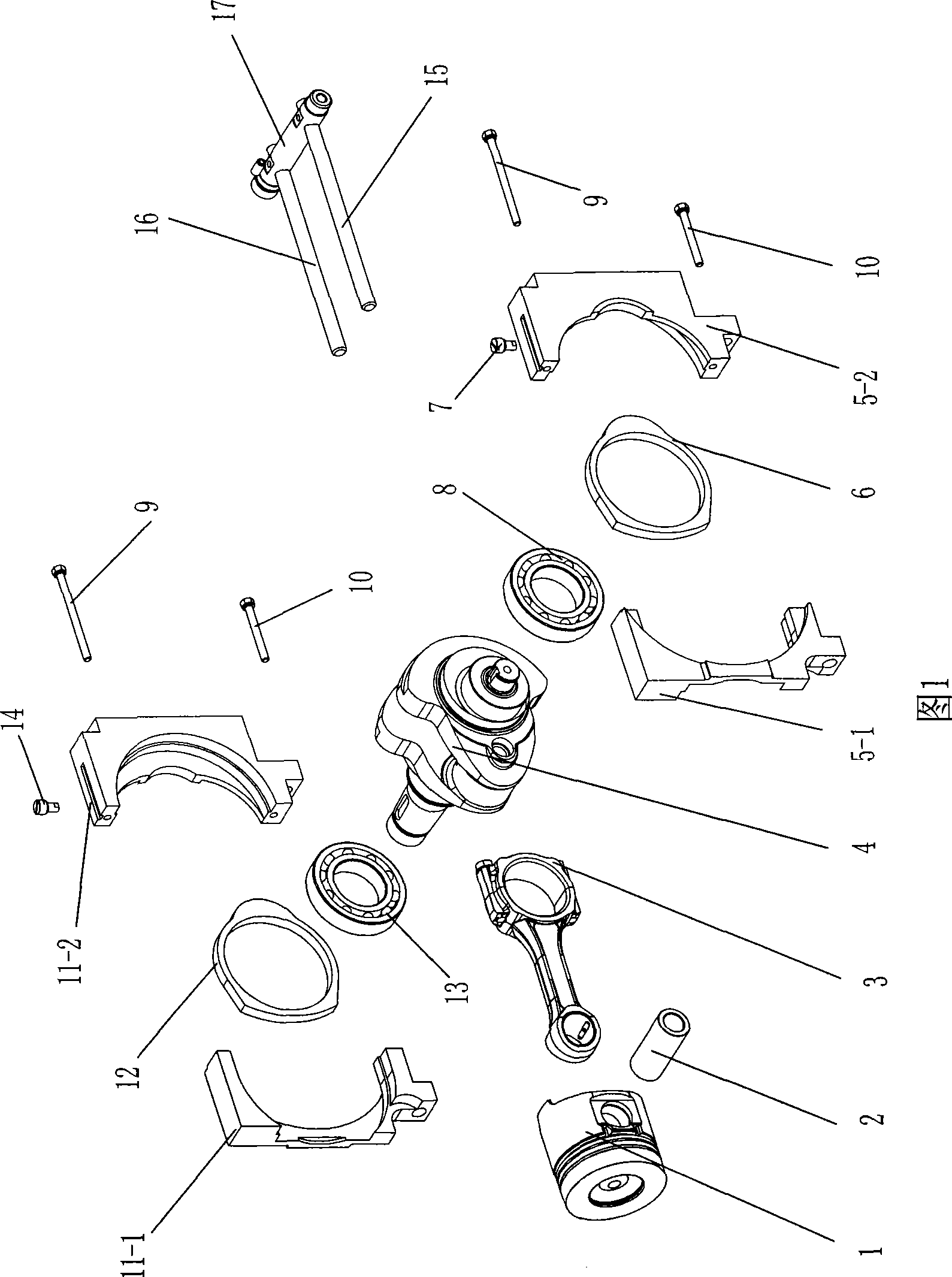 All balance method for single cylinder diesel and mechanism thereof