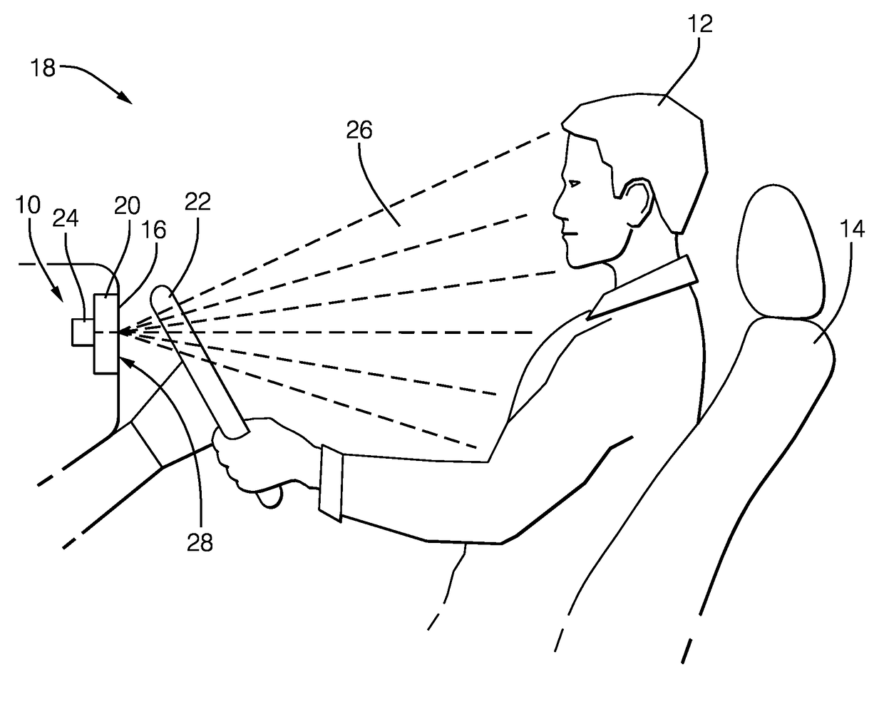 Reconfigurable display with camera aperture therethrough